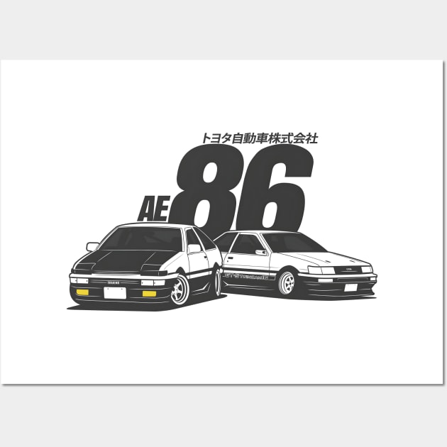 AE86 initial D - Fujiwara Tofu Shop Wall Art by NeonOverdrive